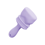 lilac 3d paintbrush icon for visual effect only