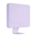 3d lilac desktop icon for visual effect only