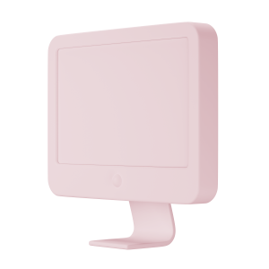 3d pink desktop icon for visual effect only